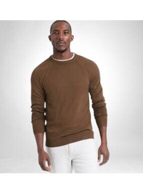 BANANA REPUBLIC Italian Merino Yarn Baruffa Brown Pullover Men’s Sweater XL